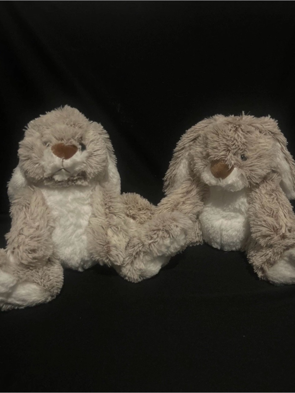 2 Melissa & Doug Burrow Bunny Rabbits Stuffed Animal Plush Toys